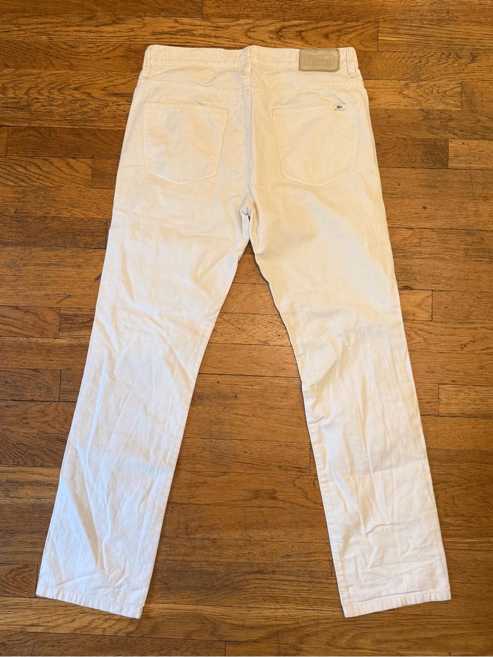 Lacoste Mens 5 Pocket White Denim Jeans